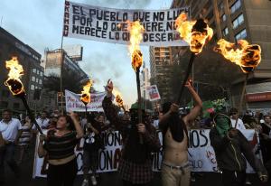 La Presse/ Xinhua Manifestazione in Cile